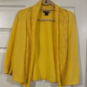 Early 2000s Butter Yellow Open Cardigan